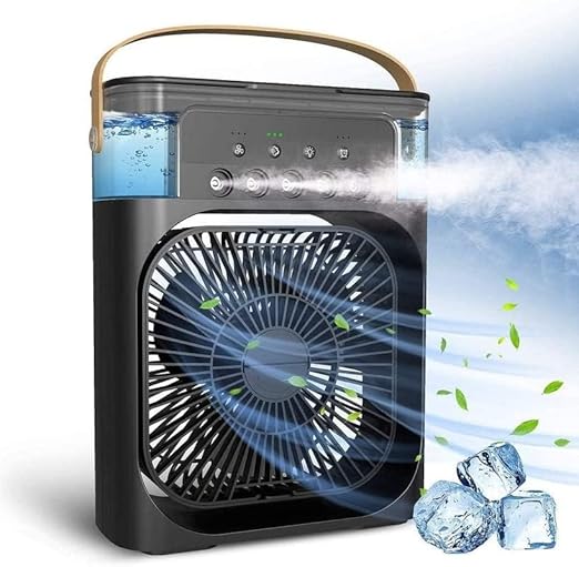 Mini Cooler Fan with 7-Color LED Light