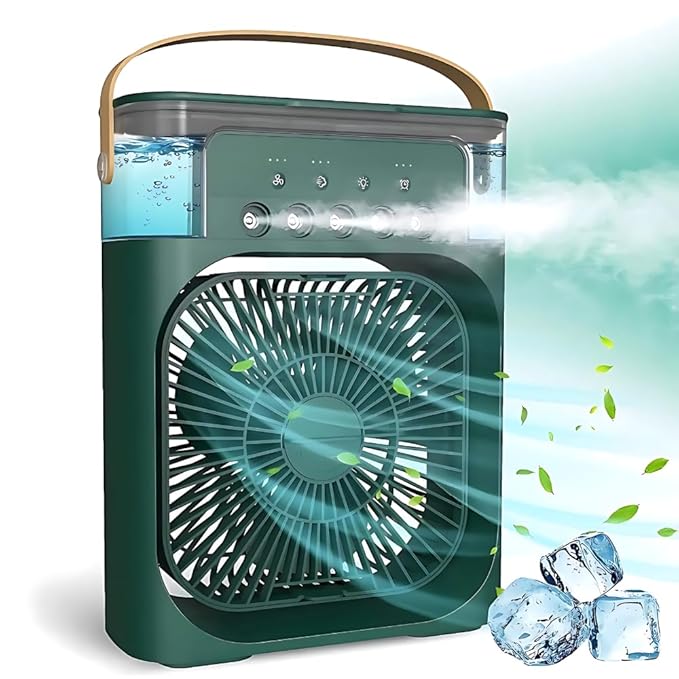 Mini Cooler Fan with 7-Color LED Light