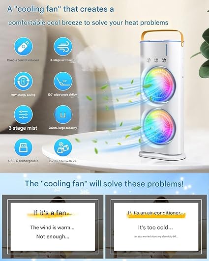 Double Ended Spray Cooler Fan