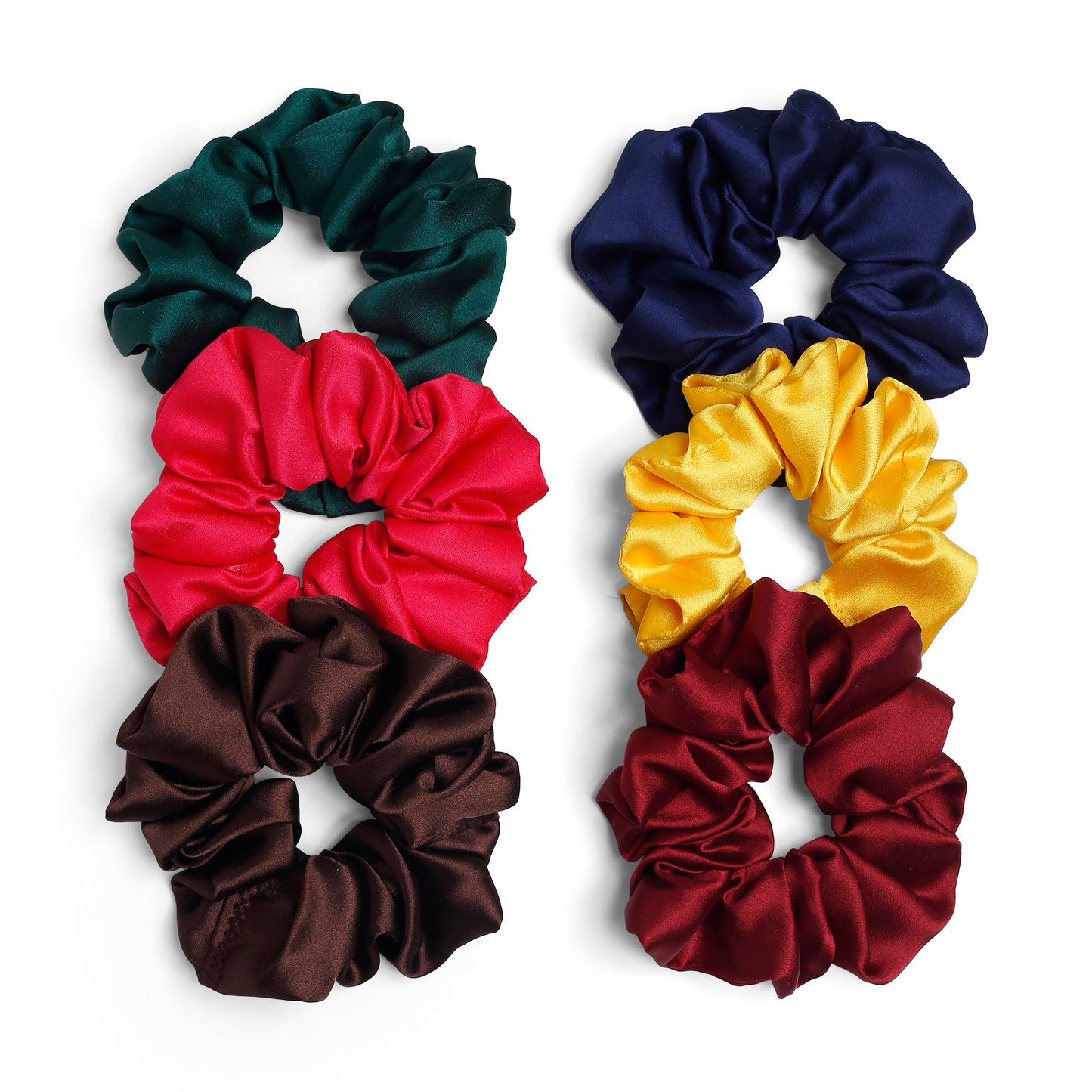 Darker color Rubber band Plan set of 6 pc Scrunchies for Dailey wear