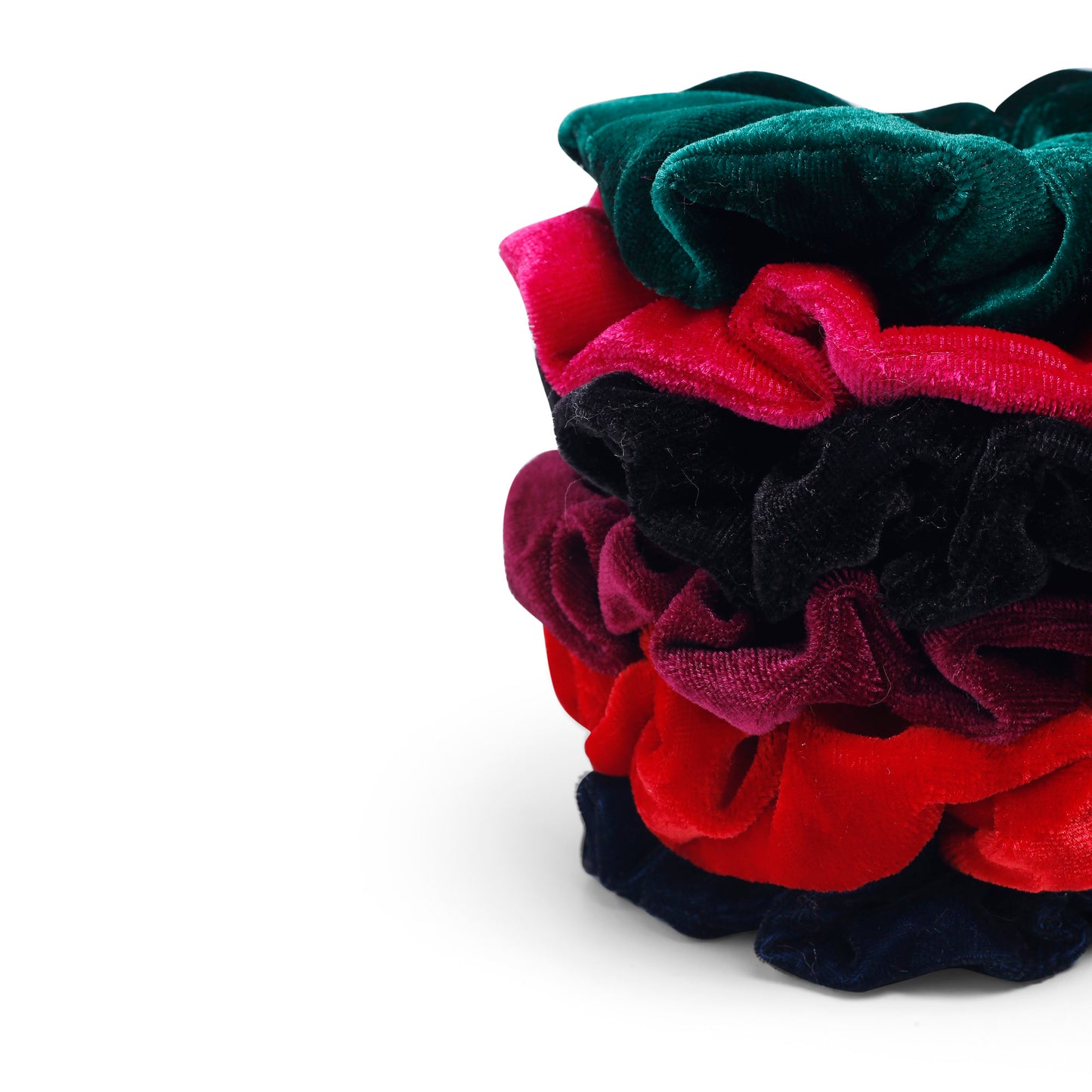 Velvet Plan color Rubber band set of 6 pc Scrunchies