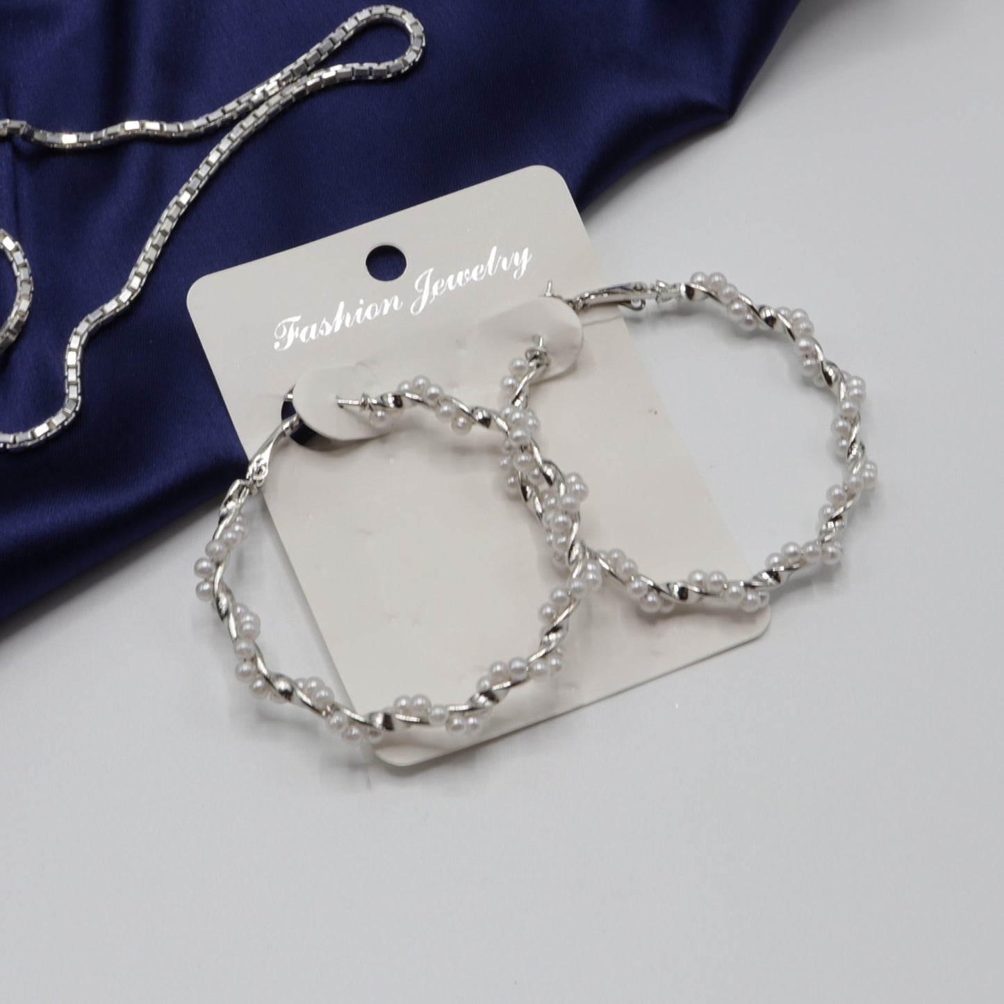 Round Shape Pearl Korean Earrings