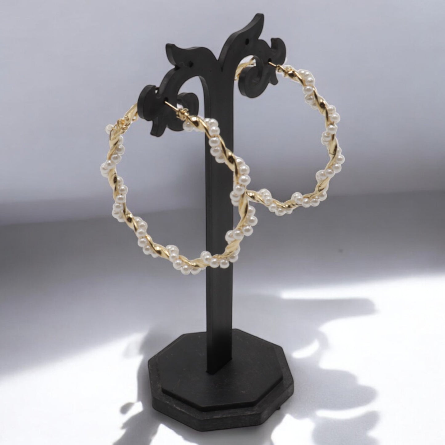 Round Shape Pearl Korean Earrings