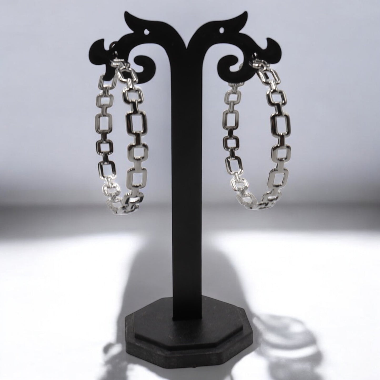 Chainlink Hoops Korean Earrings