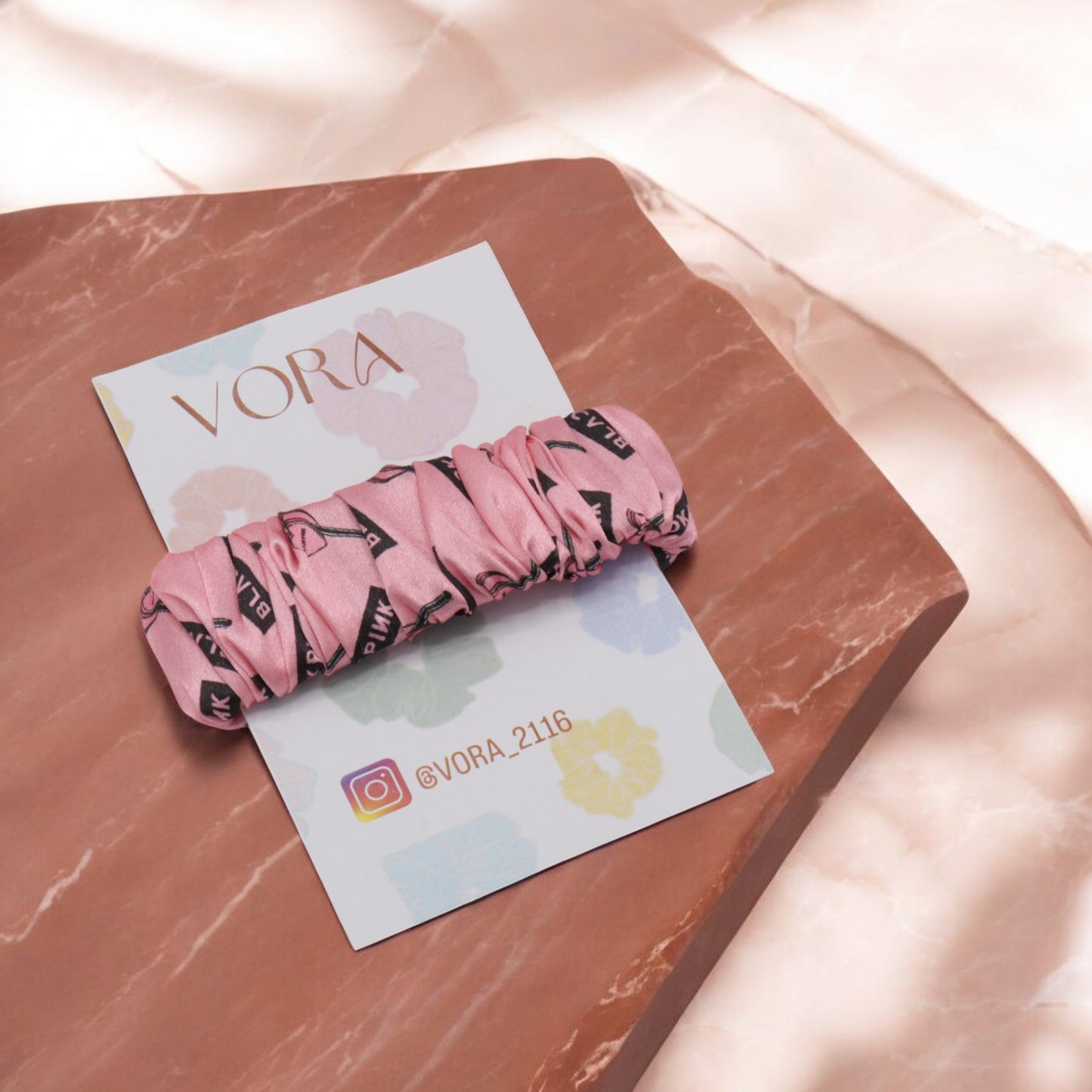 Black Pink Scrunchie Bracelet