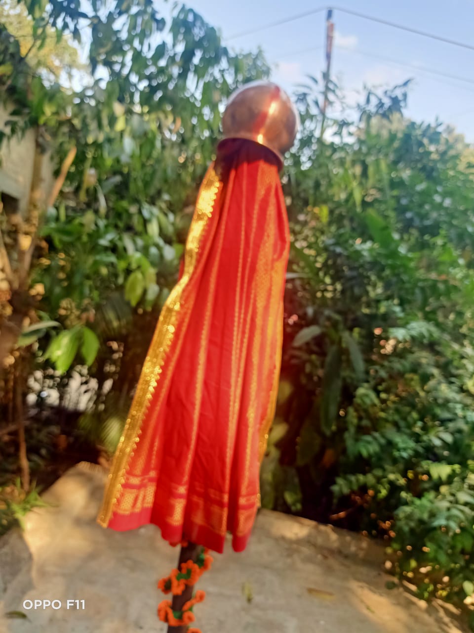 Gudi Padva Readymade Saree Cover for Pooja