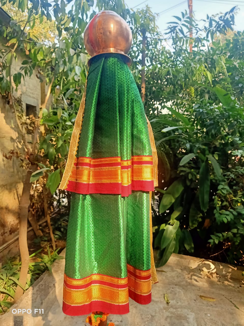 Gudi Padva Readymade Saree Cover for Pooja