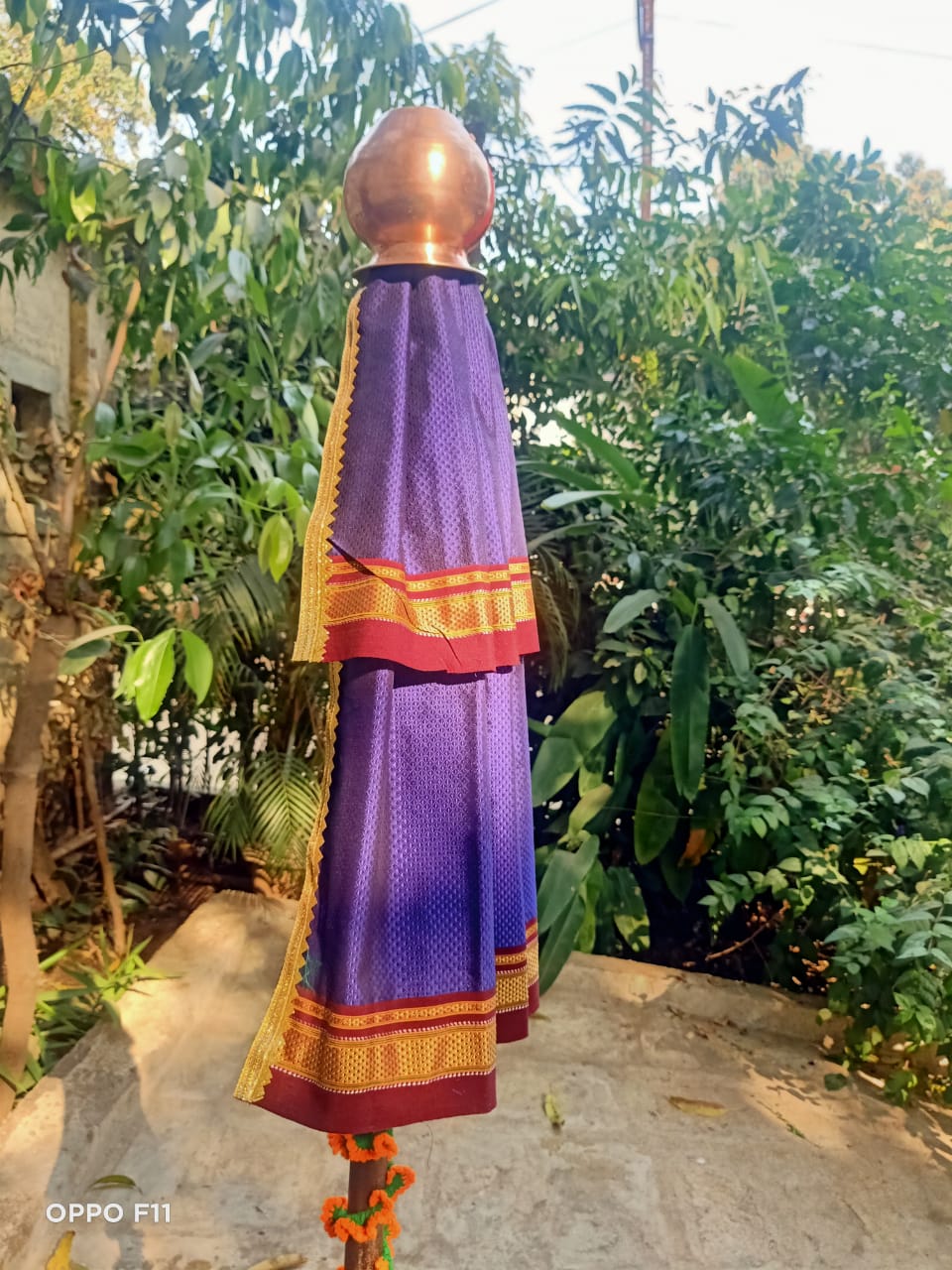 Gudi Padva Readymade Saree Cover for Pooja