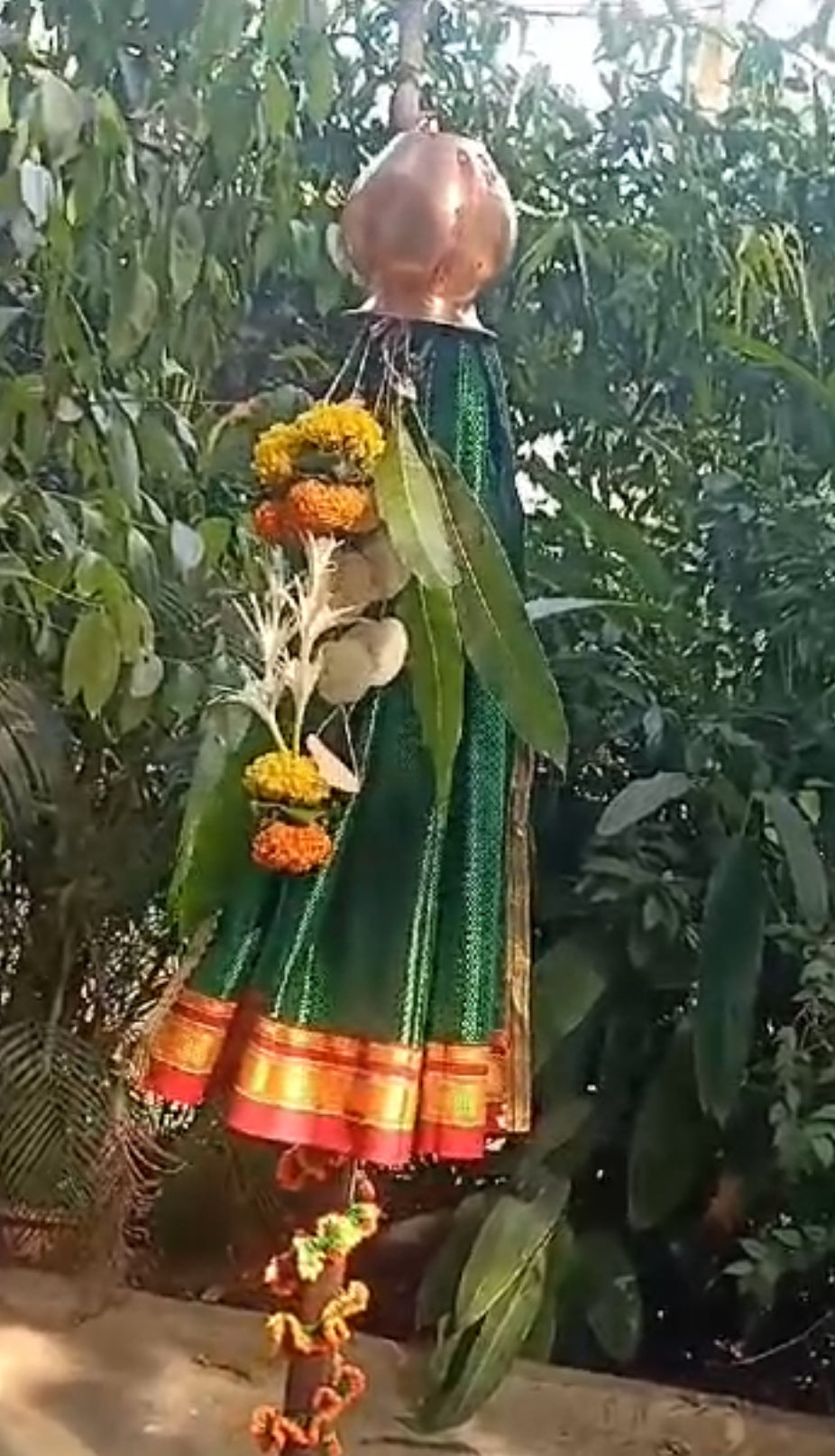 Gudi Padva Readymade Saree Cover for Pooja