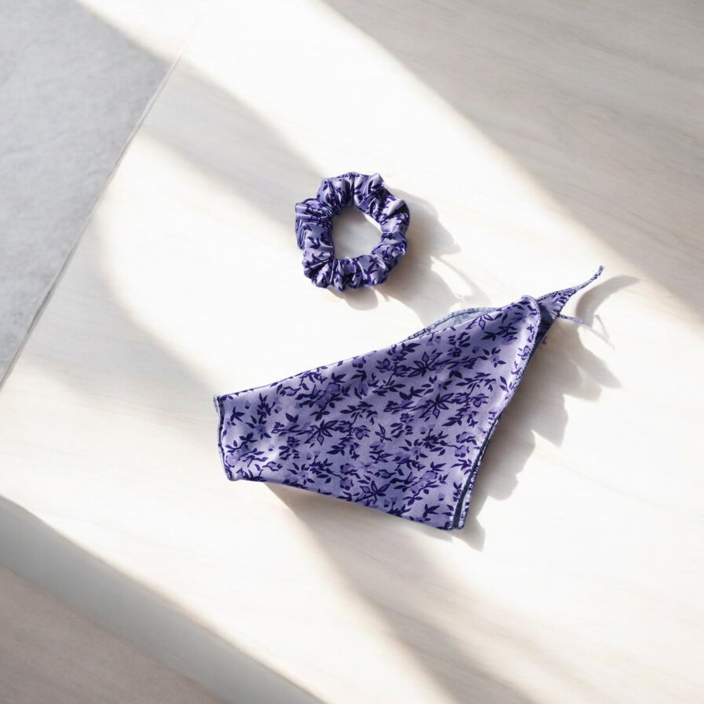 Satin Scarf Scrunchie – Mini Floral Prints