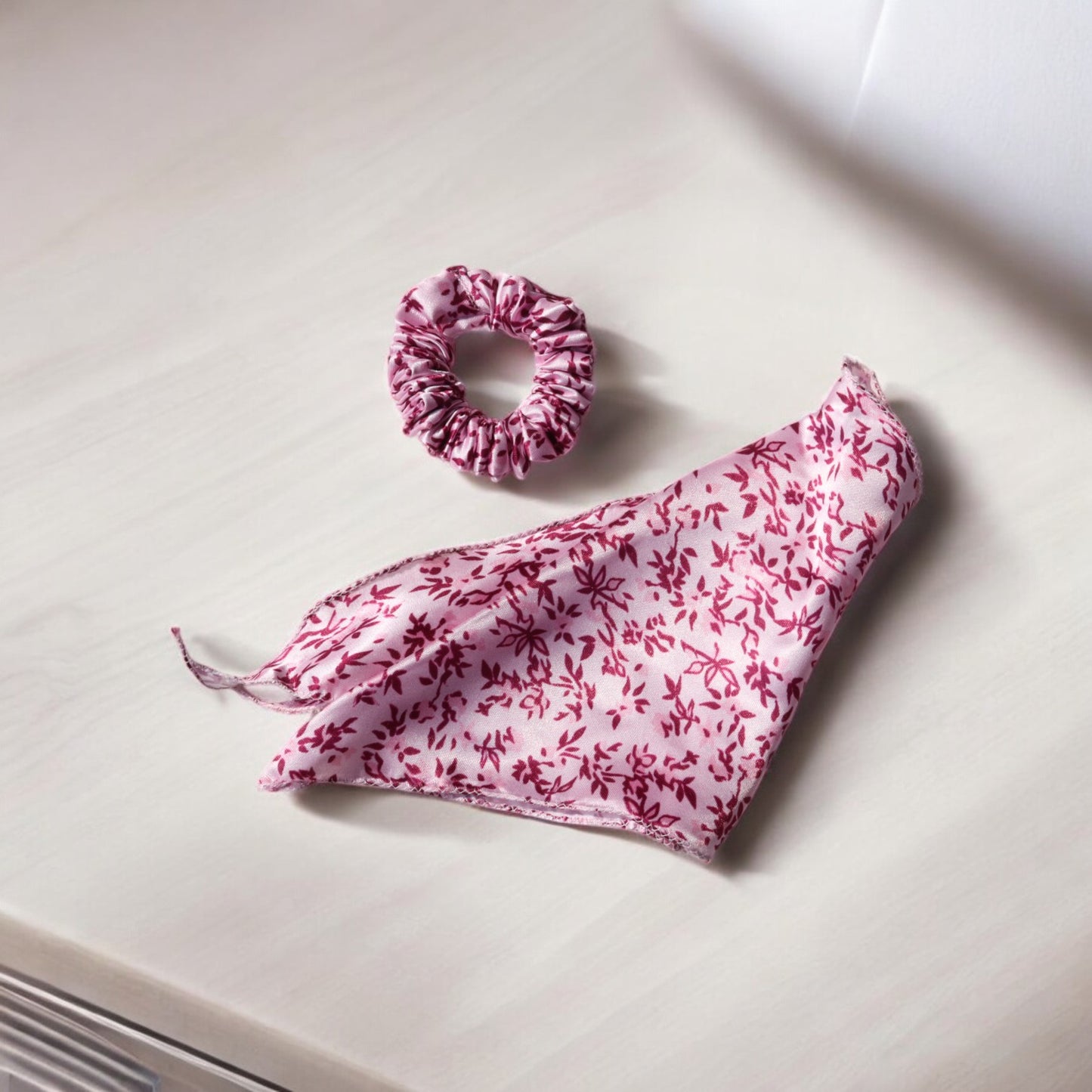 Satin Scarf Scrunchie – Mini Floral Prints