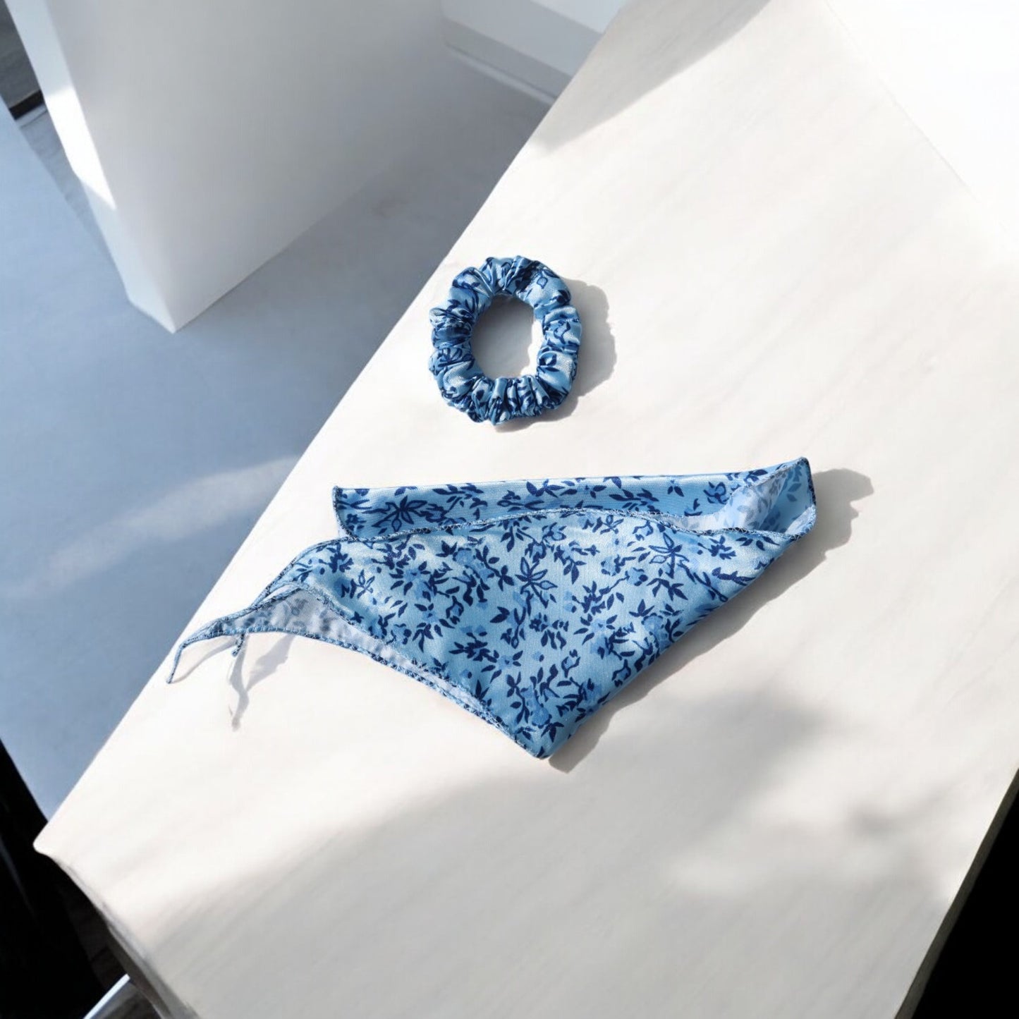 Satin Scarf Scrunchie – Mini Floral Prints
