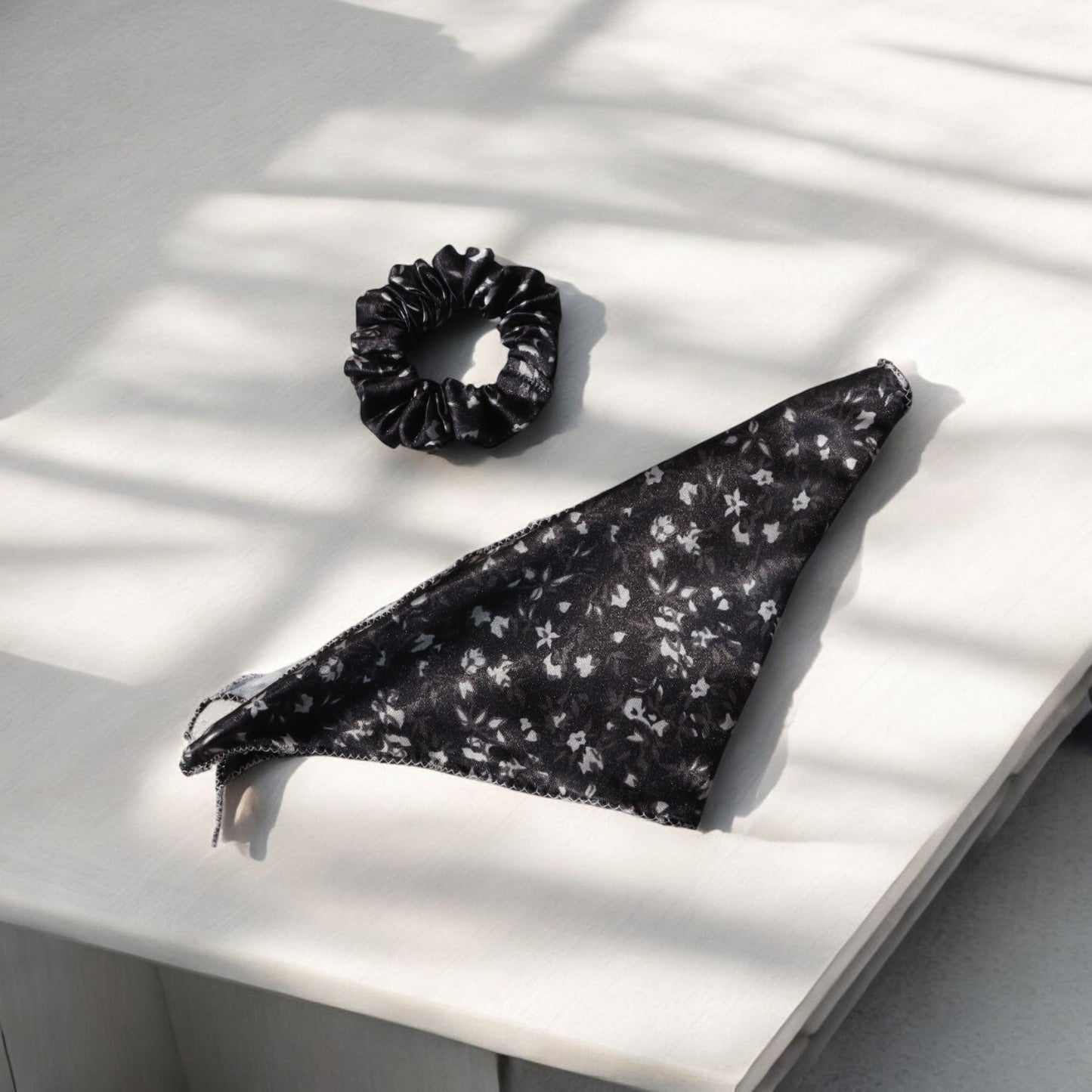 Satin Scarf Scrunchie – Mini Floral Prints