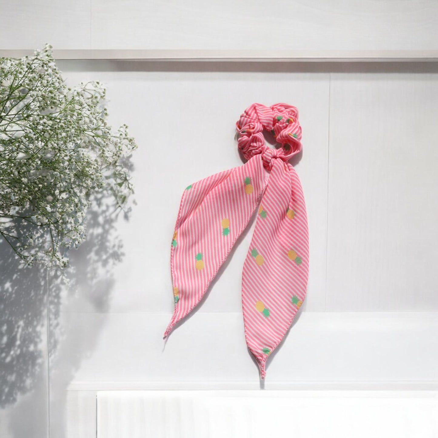 Georgette Scarf Scrunchie Pineapple