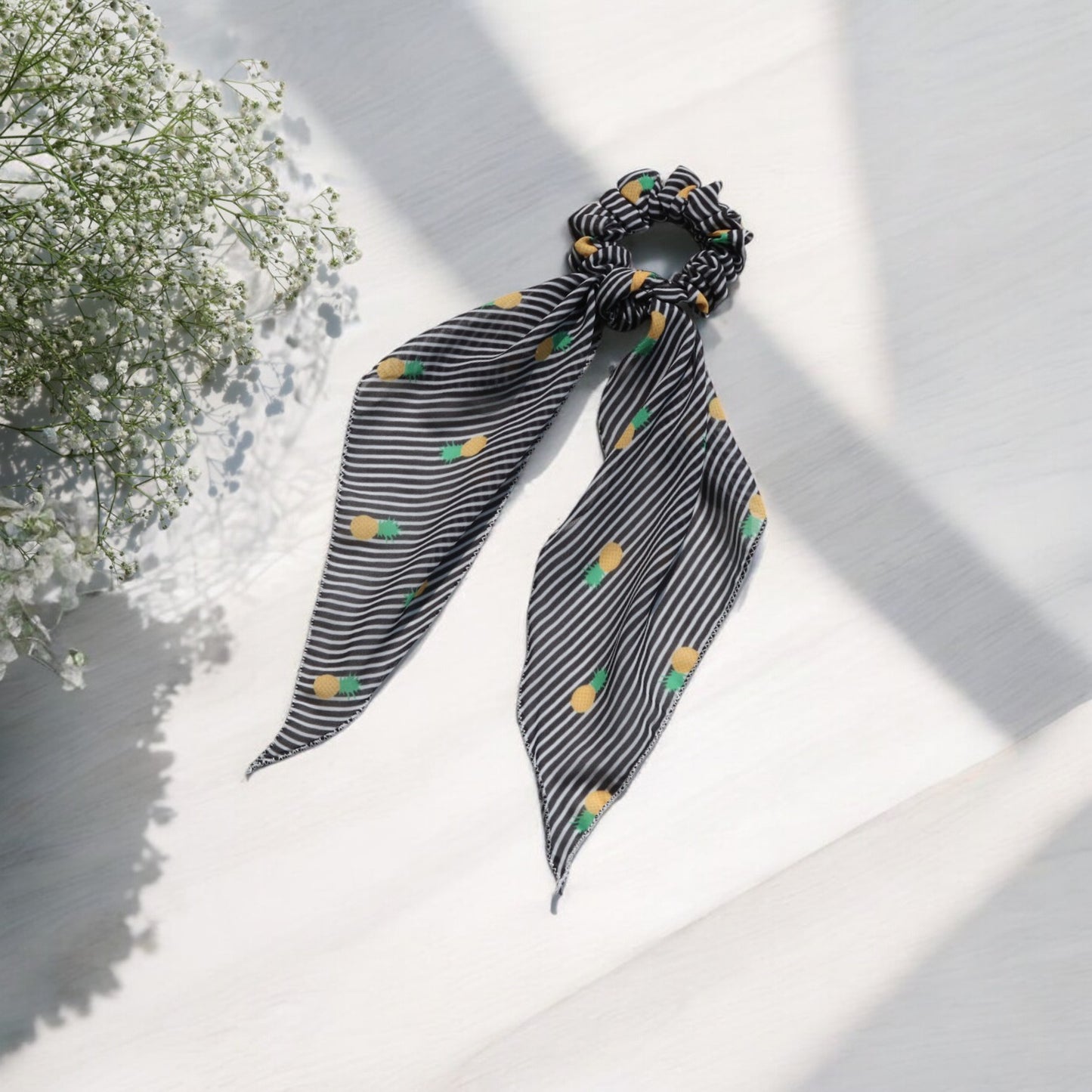Georgette Scarf Scrunchie Pineapple