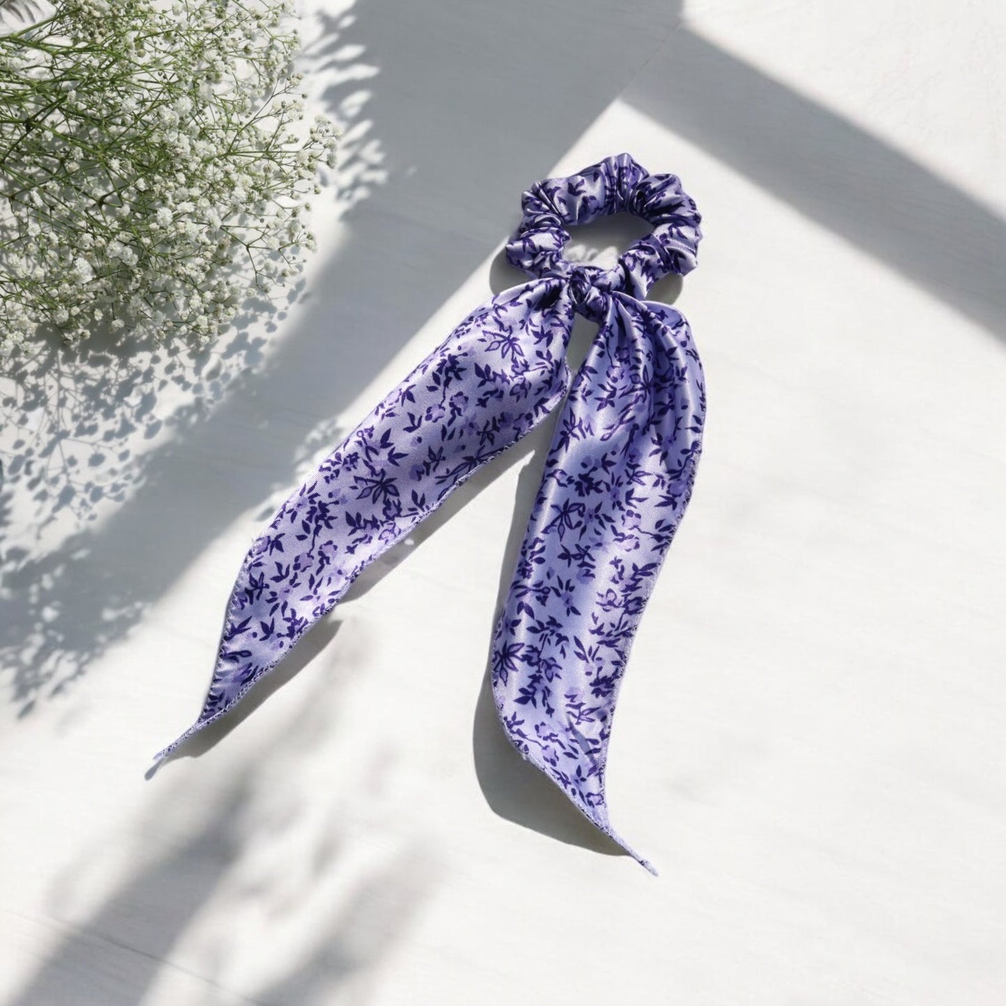 Satin Scarf Scrunchie – Mini Floral Prints