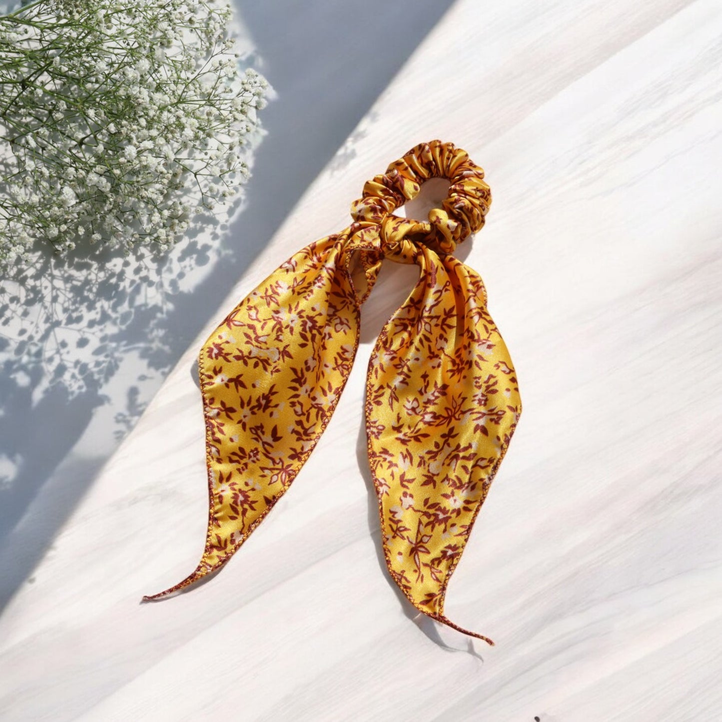 Satin Scarf Scrunchie – Mini Floral Prints