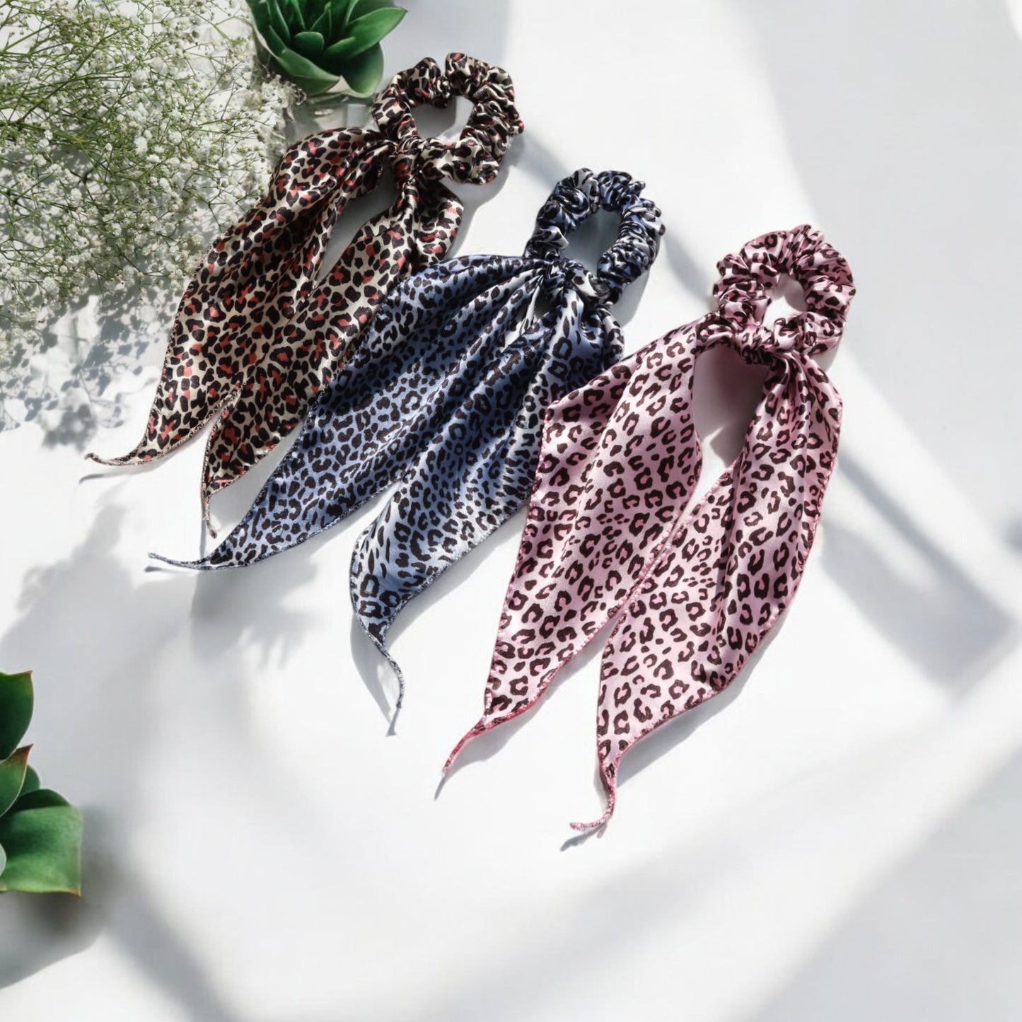 Cheetah-Print Scarf Scrunchie