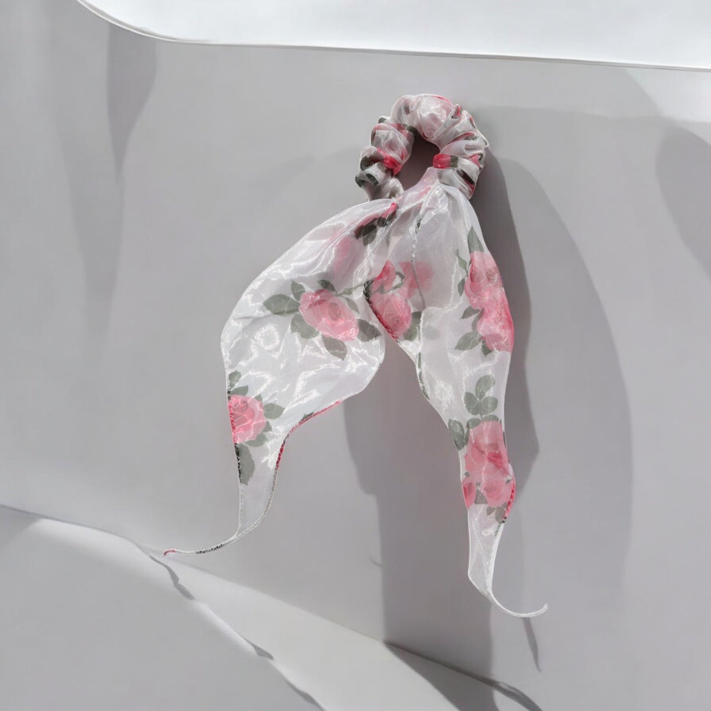 Organza Printed Scarf Scrunchie