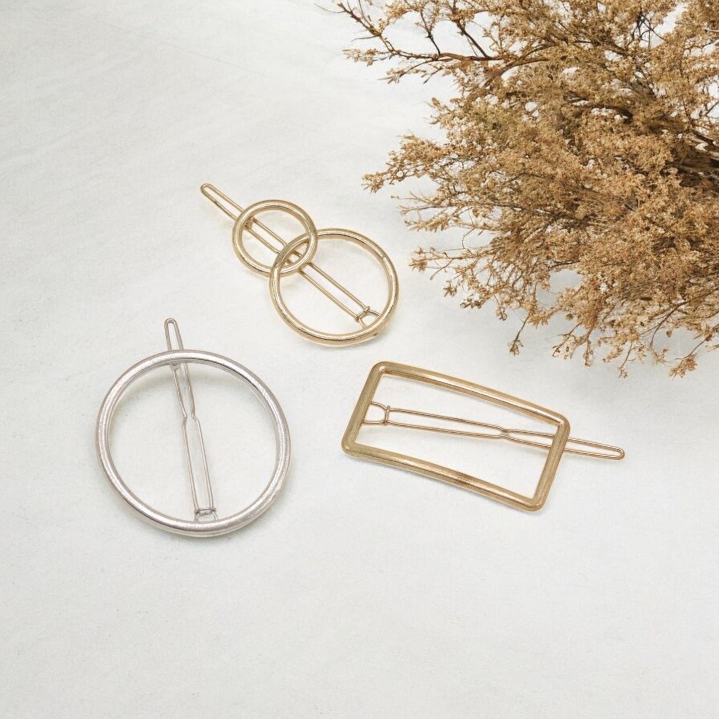Minimalist Bobby Pin Geometry Metal