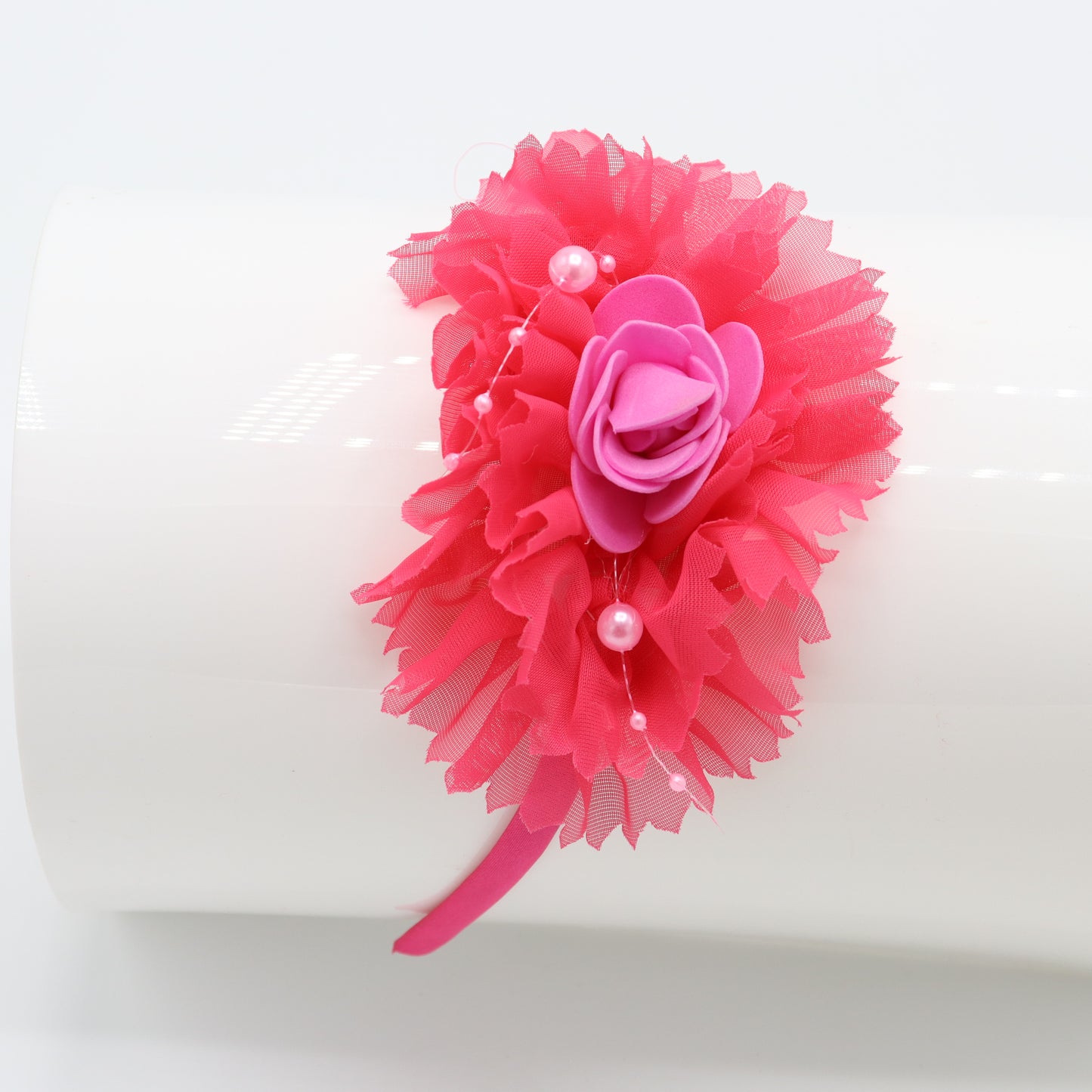 Hot Pink Sparkle Charm Delight Soft Bloom Baby Headband