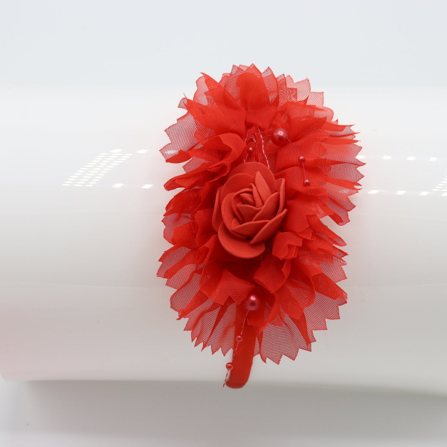 Red Charm Delight Soft Bloom Baby Headband