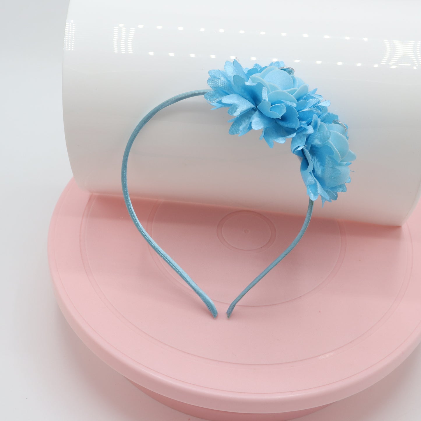 Baby Blue Bliss Double Bloom Baby Headband
