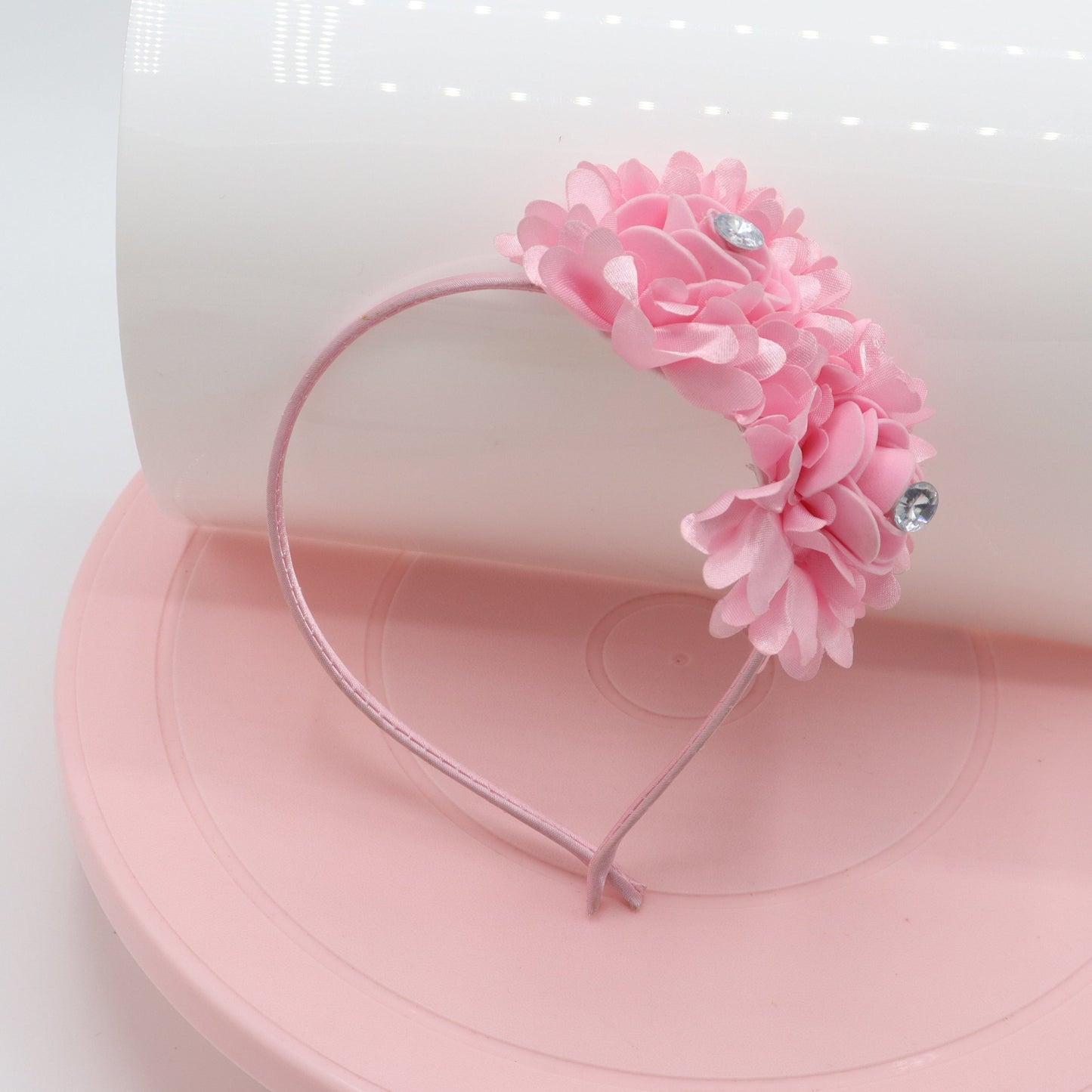 Blush Pink Beauty Double Bloom Baby Headband