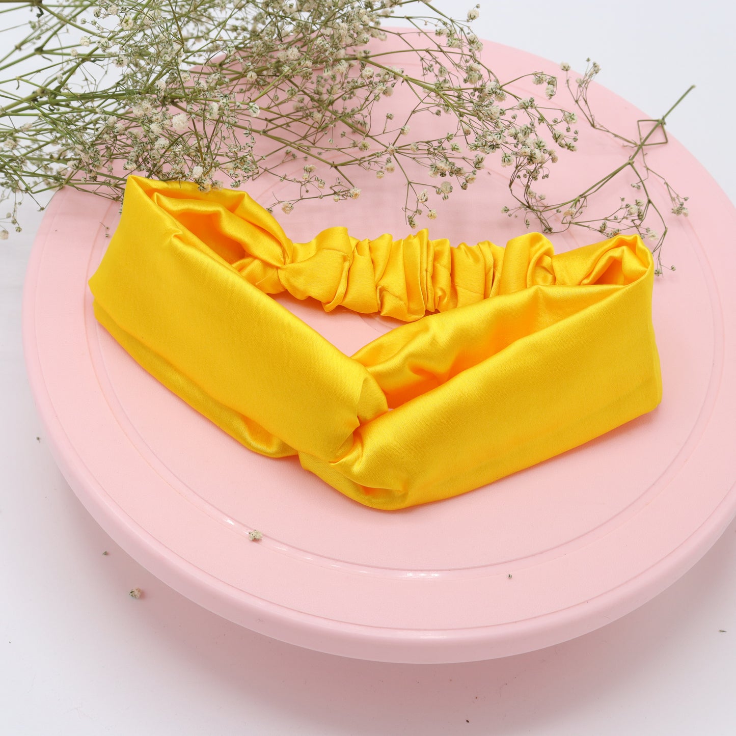 Silk Satin Knot Hairband-Sunny Yellow