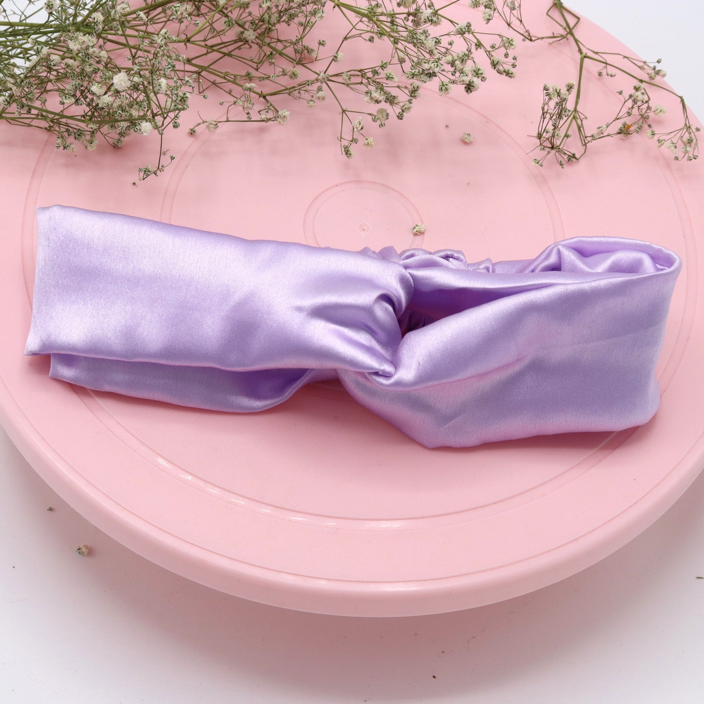 Silk Satin Knot Hairband-Lavender