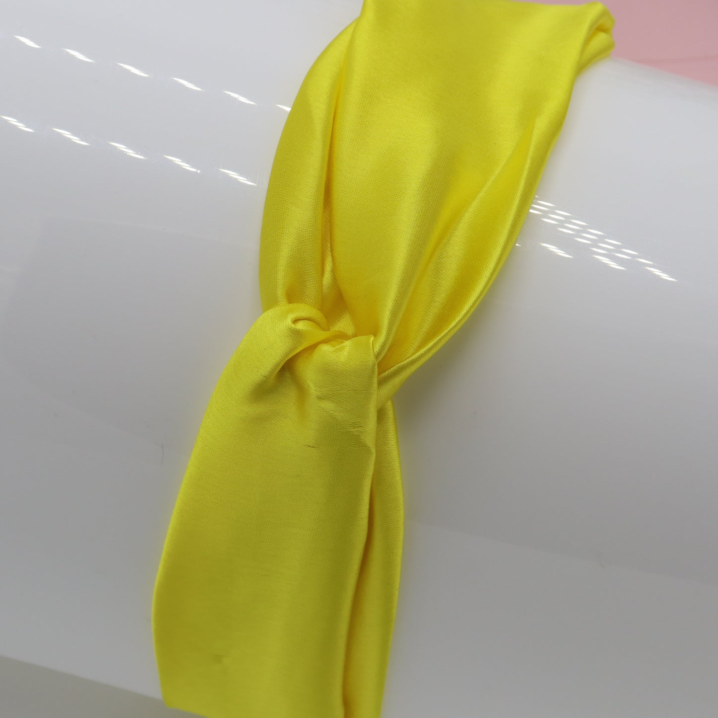 Silk Satin Knot Hairband- Yellow