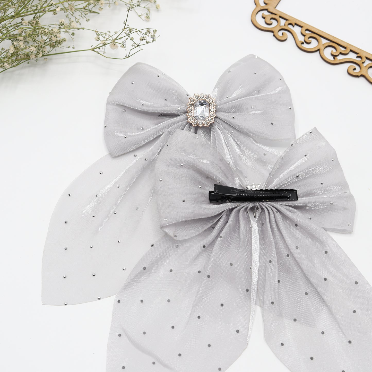 Sparkle Partywear Hair Bow Clip