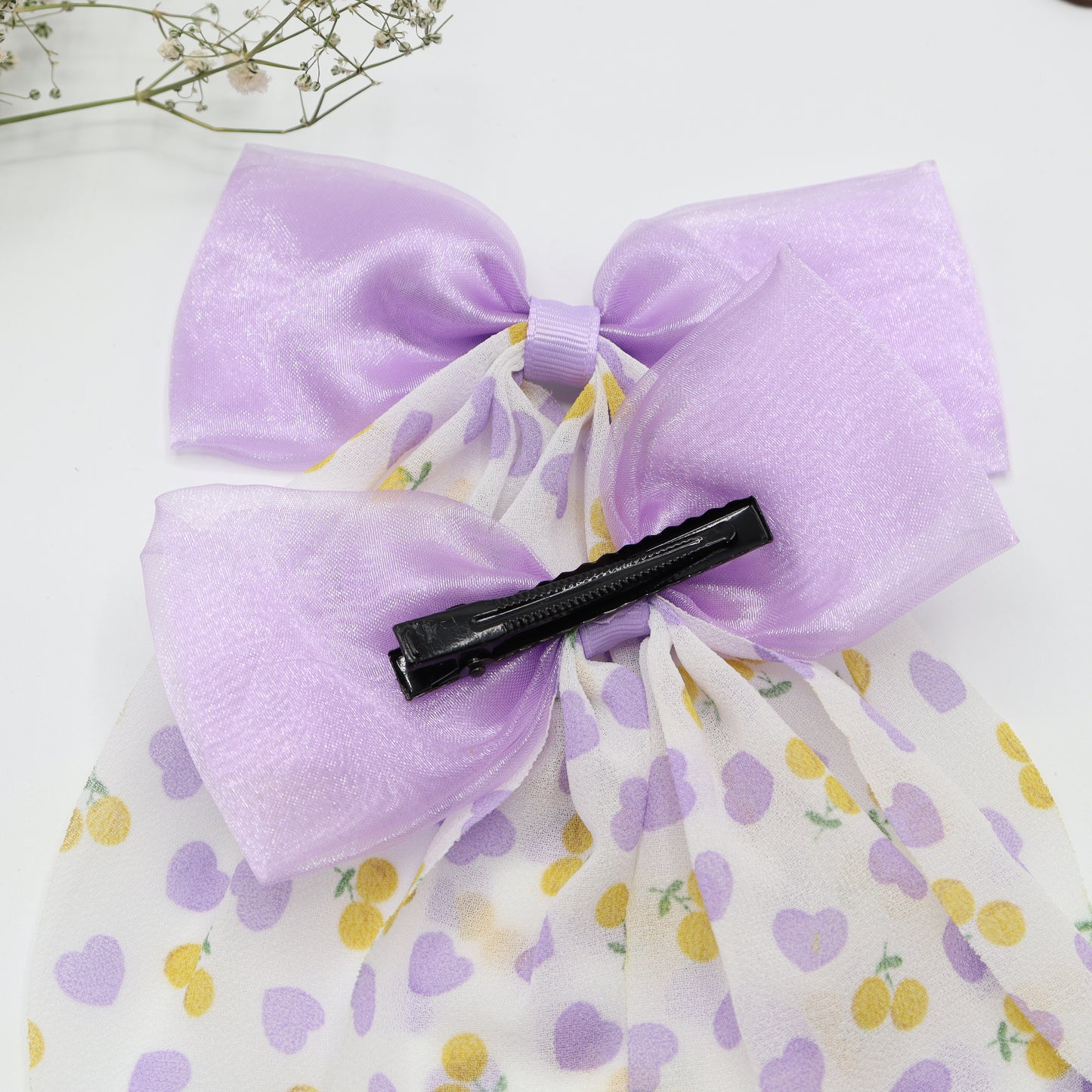 Cherry Blossom Oriental Hair Bow Clip