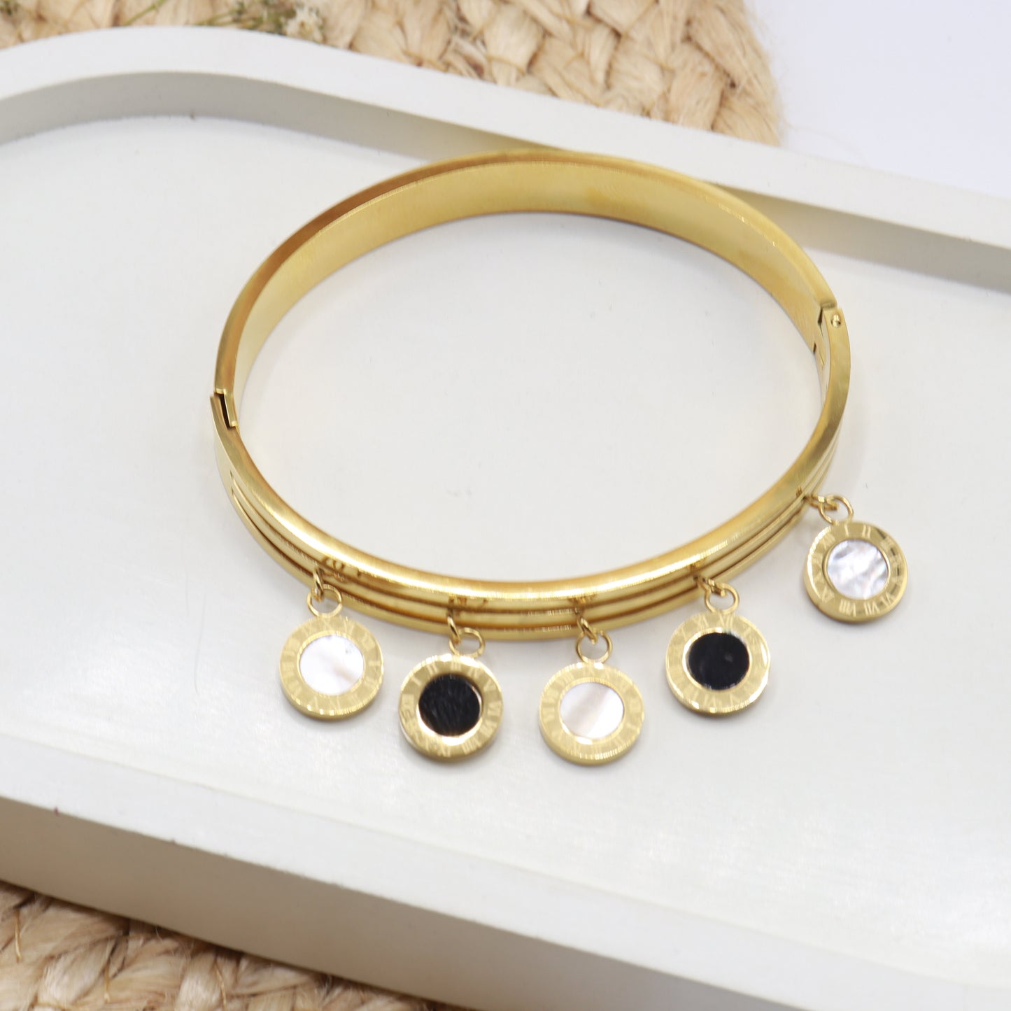 Charms stainless steel plated gold 18 k never change color waterproof bracelet