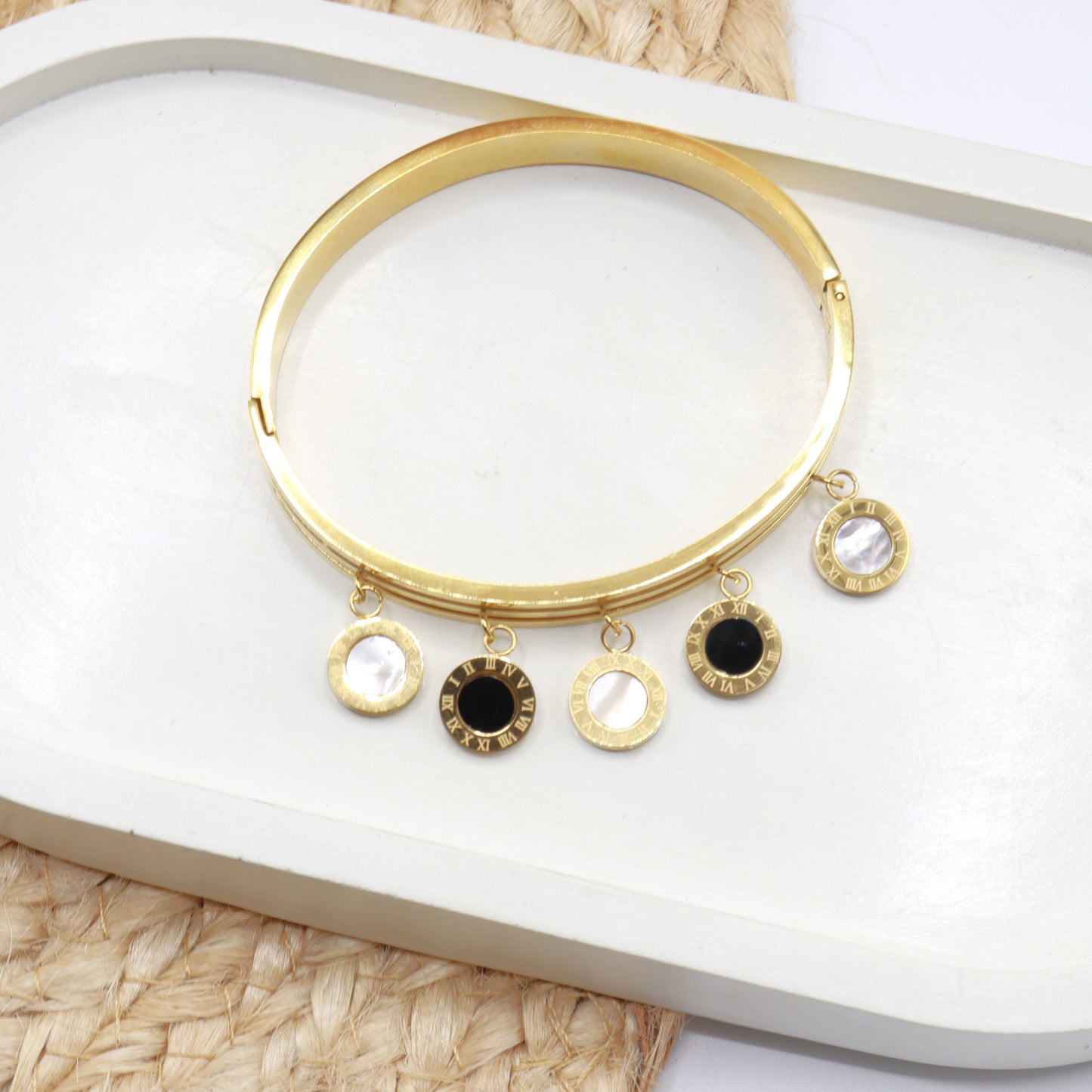 Charms stainless steel plated gold 18 k never change color waterproof bracelet