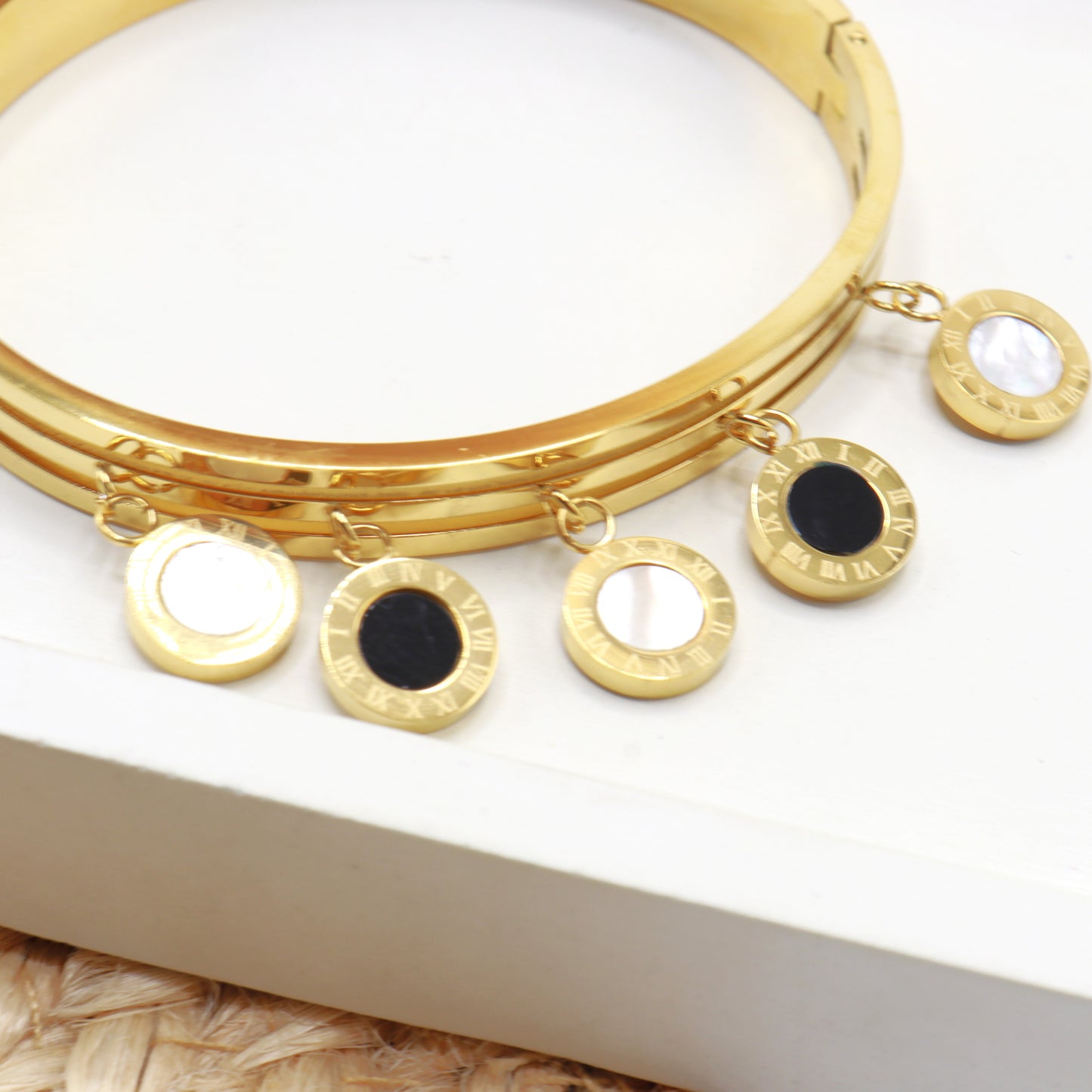 Charms stainless steel plated gold 18 k never change color waterproof bracelet