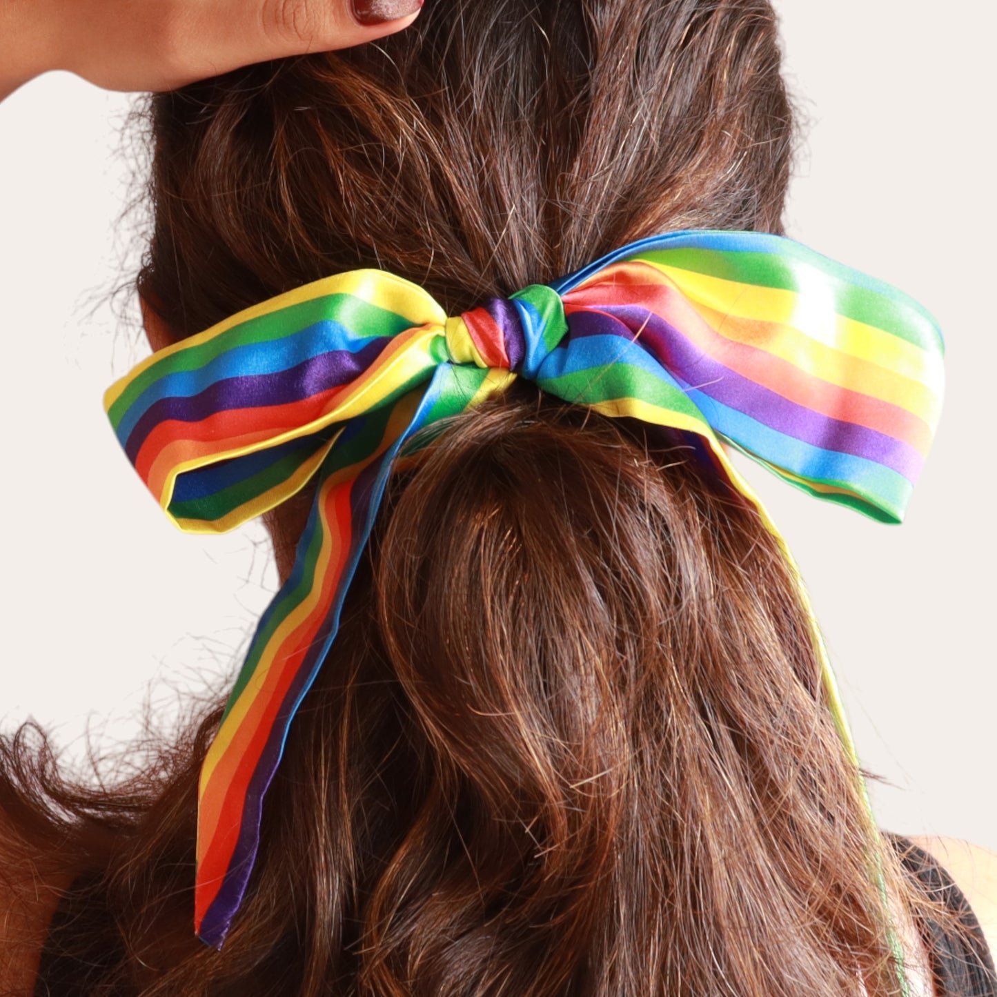 Rainbow Ribbon Scrunchie