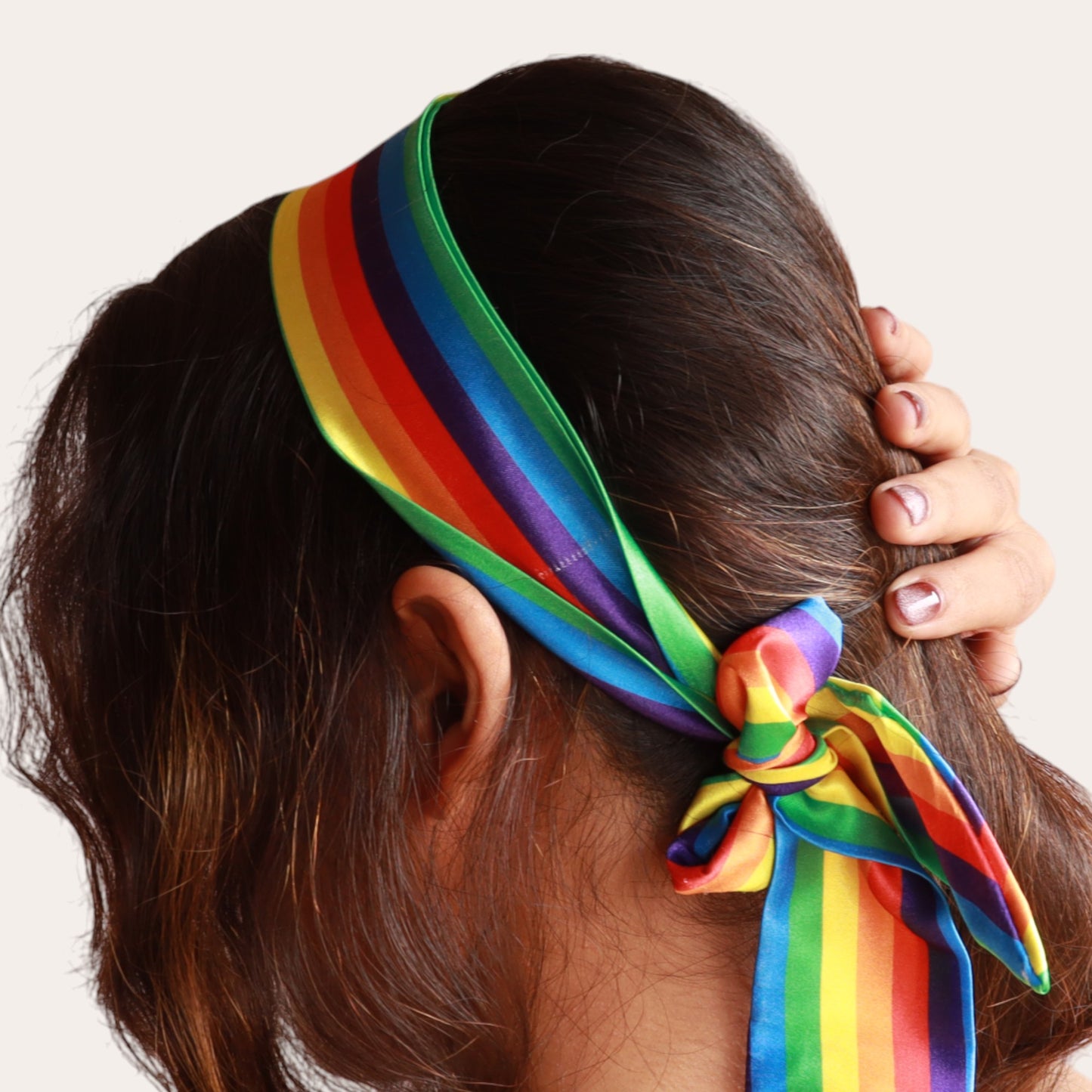 Rainbow Ribbon Scrunchie