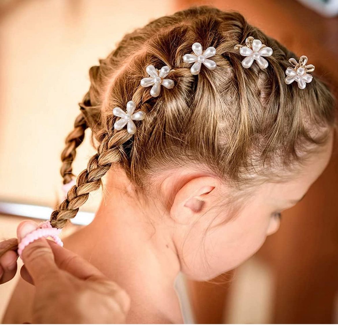 Daisy Pearl Hair Clutcher Set of 4
