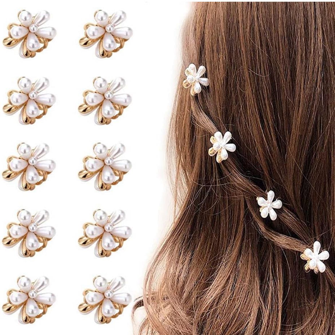 Daisy Pearl Hair Clutcher Set of 4