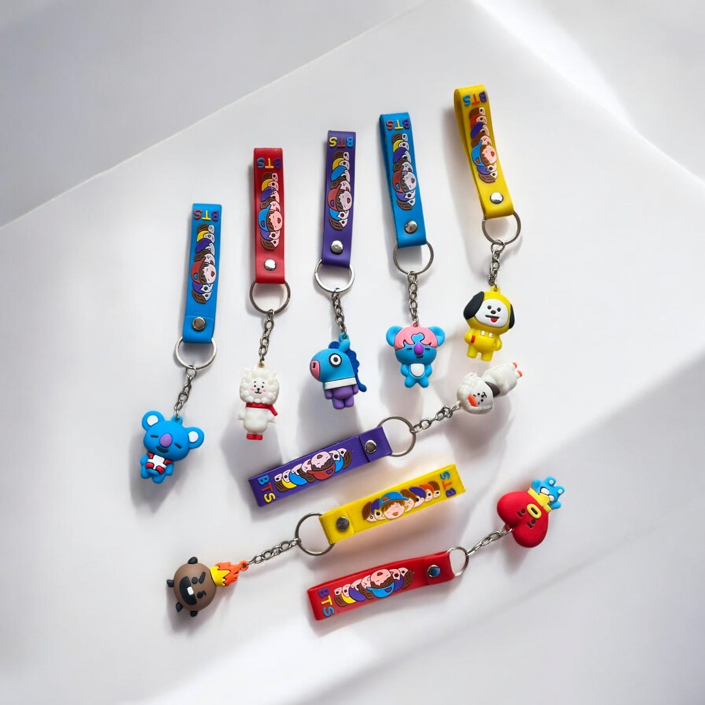 BTS Anime Cartoon Character 3D Silicone Premium Keychain