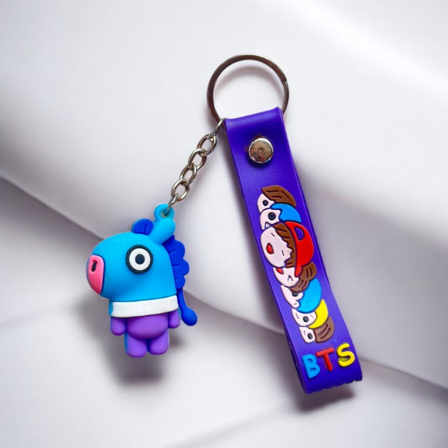 BTS Anime Cartoon Character 3D Silicone Premium Keychain
