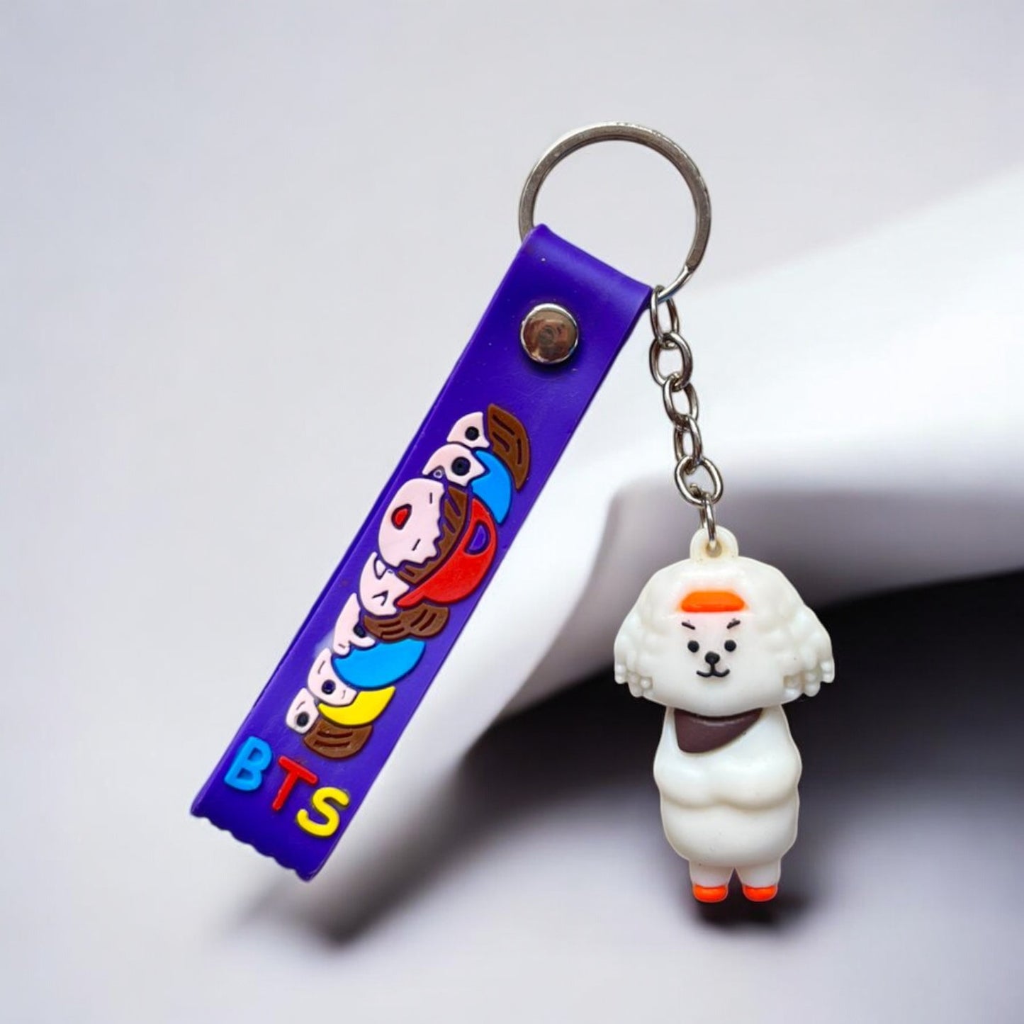 BTS Anime Cartoon Character 3D Silicone Premium Keychain