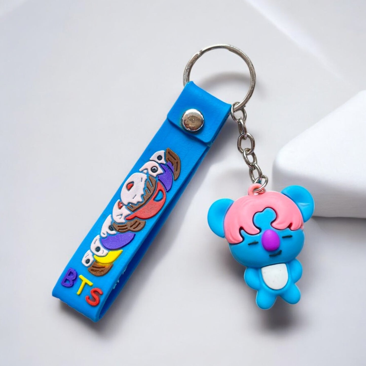 BTS Anime Cartoon Character 3D Silicone Premium Keychain