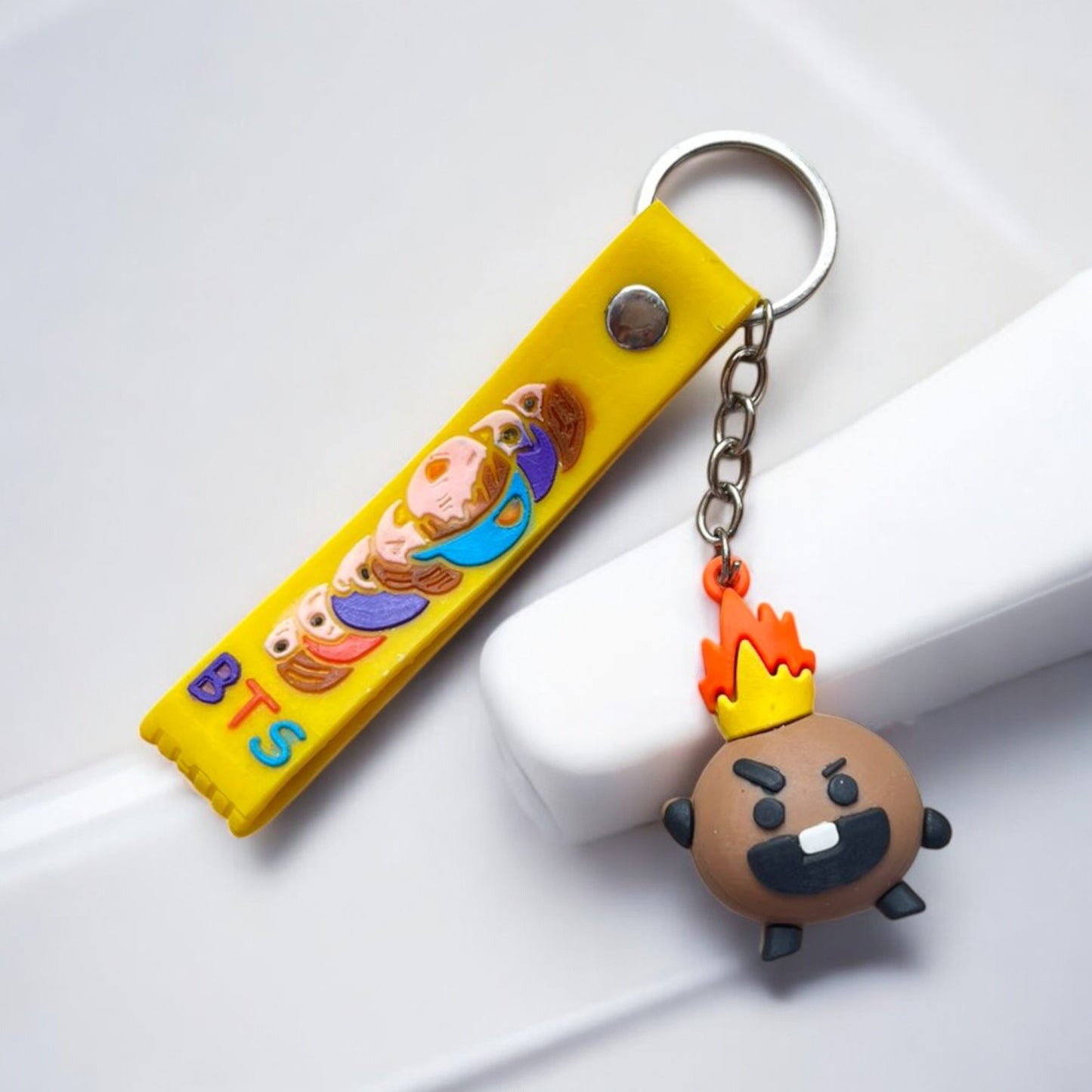 BTS Anime Cartoon Character 3D Silicone Premium Keychain