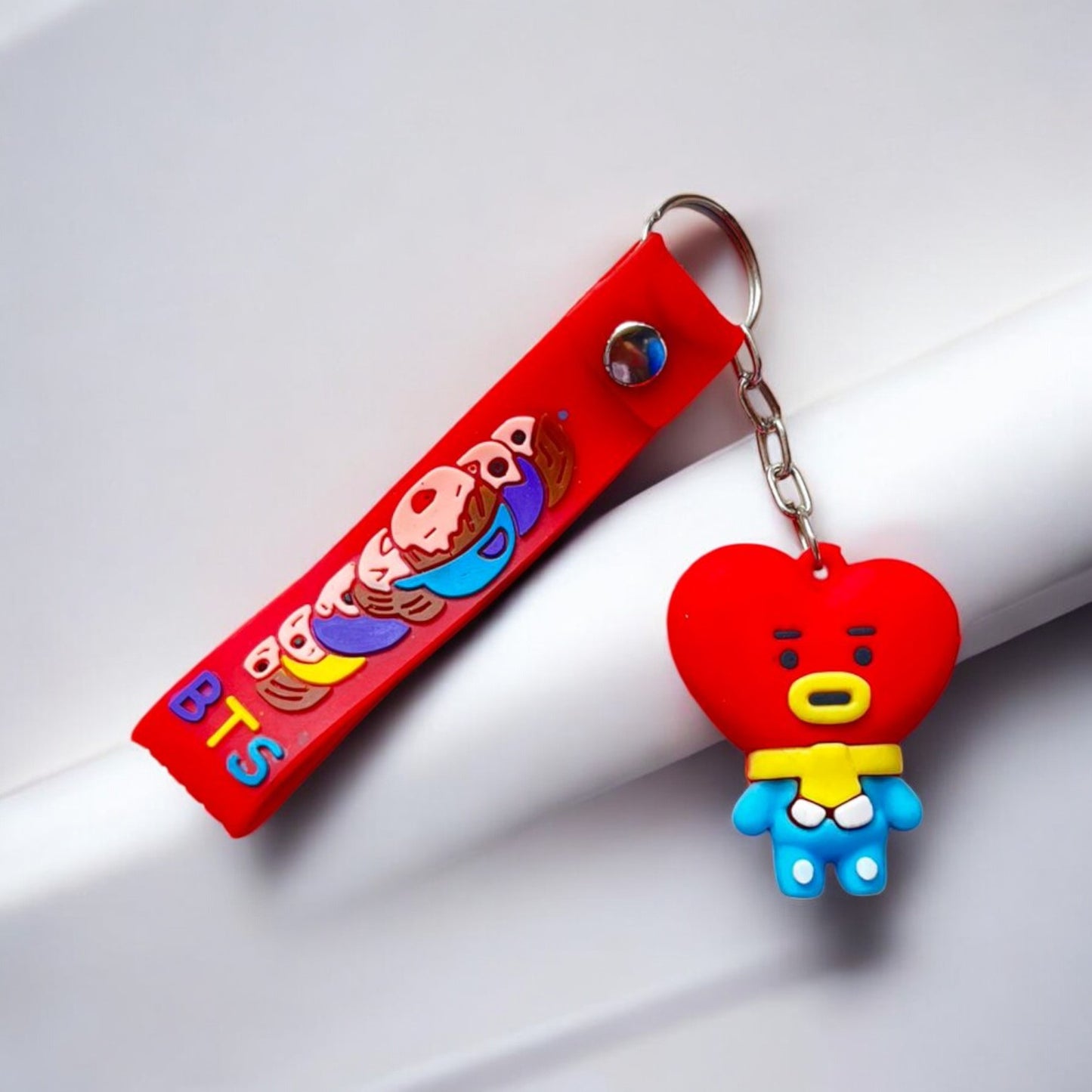 BTS Anime Cartoon Character 3D Silicone Premium Keychain