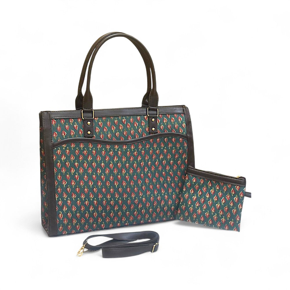 Wavy Tote with Pouch bag