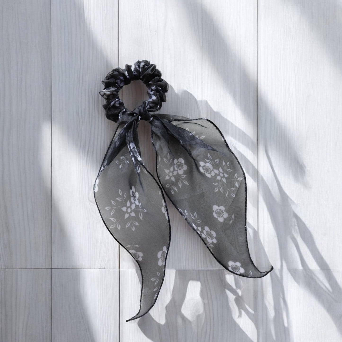 Organza Printed Scarf Scrunchie