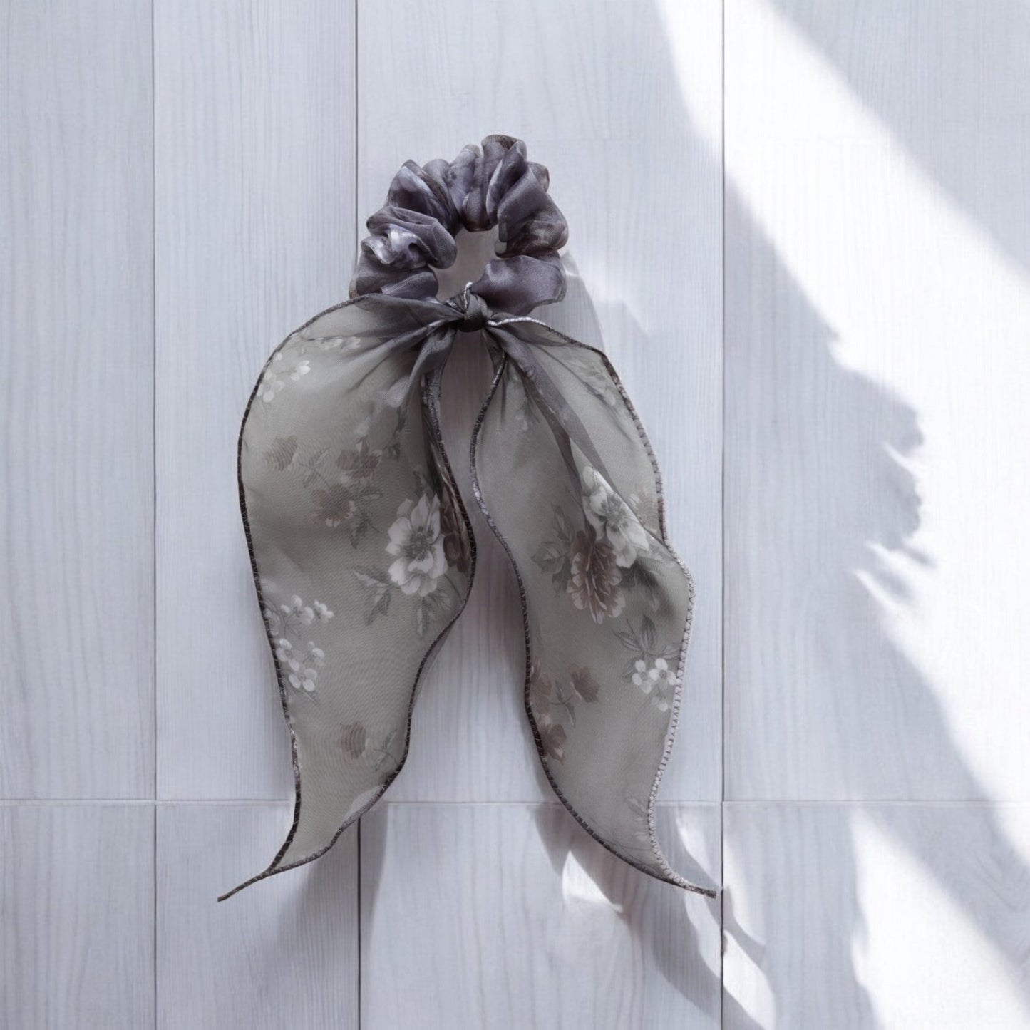 Organza Printed Scarf Scrunchie