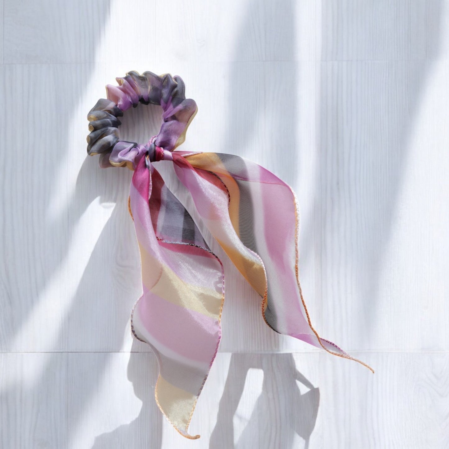 Organza Printed Scarf Scrunchie